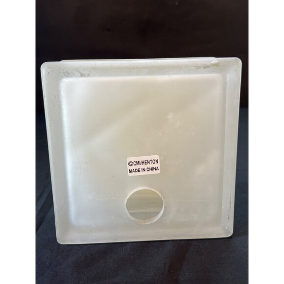 Illuminated Frosted Glass Block Night Light With Snowman Lid Design - "Have Your - Picture 5 of 10